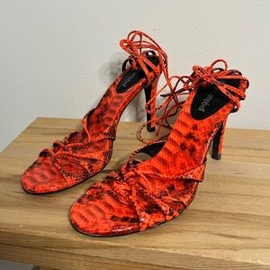 Jeffrey Campbell ankle-tie heels, size 7.5
